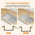 thumbnail image 6 of TECASA 33-inch 18 Gauge Single Bowl Dual-mount Stainless Steel Kitchen Sink, 6 of 9