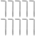 thumbnail image 1 of Tornillos con gancho en L de 6 mm, tornillos de ángulo recto (paquete de 10), autorroscantes de ángulo galvanizado, 1 of 5
