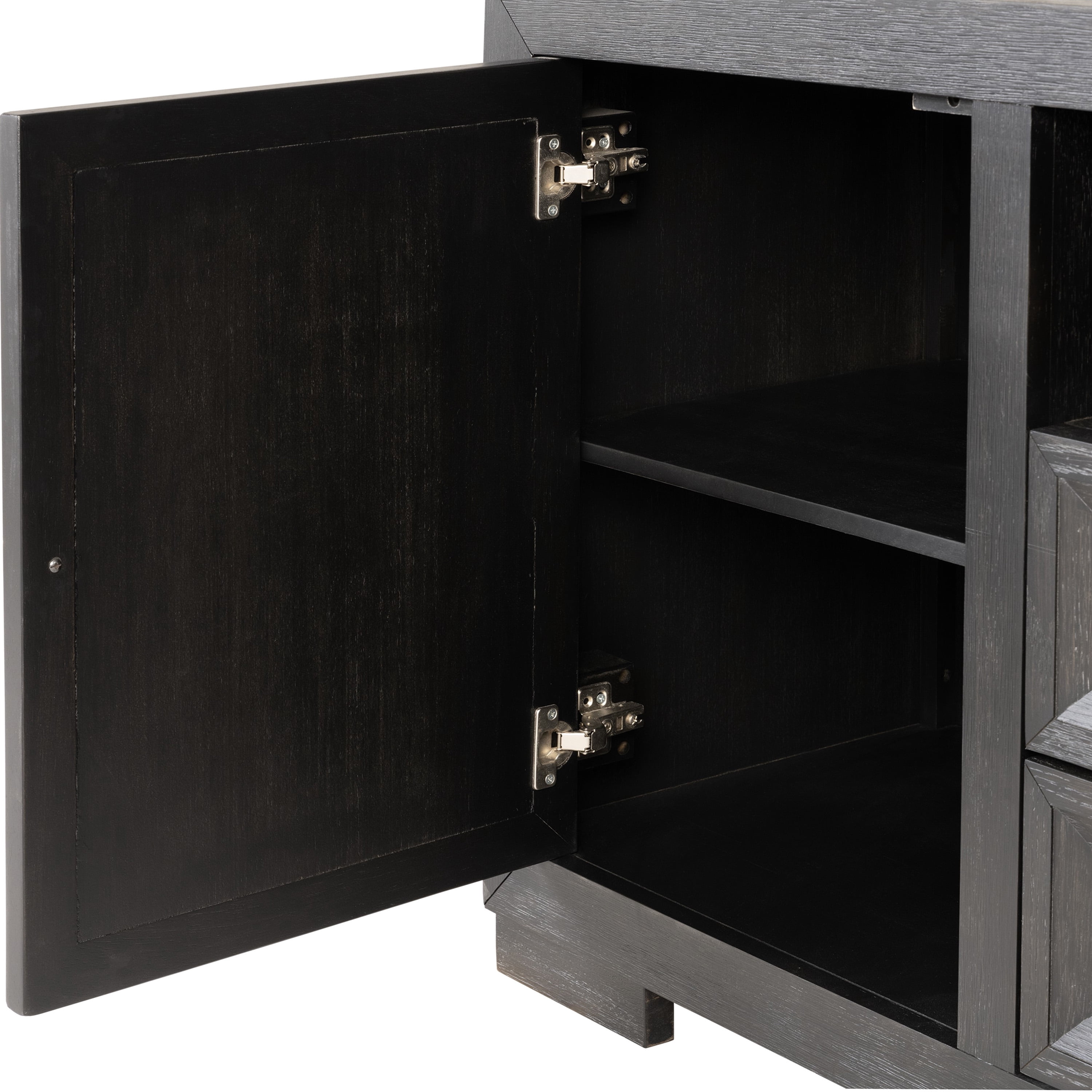 Furniture of America Direx Modern Television Stand for TVs up to 80”, Weathered Black