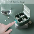 thumbnail image 3 of Small Pill Case, Cute Pill Box - 2 Pack Travel Daily Pill Organizer, Portable Pretty Pill Container for Purse Pocket, Compact Medicine Holder for Vitamins, Fish Oils, Supplements（Yellow and Green）, 3 of 7