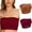 Brown, variant on LYEAA Bras for Women Push up Pack of 2 Wireless Plus Size Strapless Stretch Bandeau No Wire Solid Seamless Invisible Support Non-Slip Breathable Comfortable Soft Sleeping Everyday Bra Brown S
