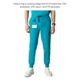 thumbnail image 5 of Members Only Men's Premium Drawstring Jogger Cargo Scrub Pants with 11 Pockets - Teal - 2XL, 5 of 7