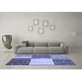 thumbnail image 3 of Ahgly Company Machine Washable Indoor Round Patchwork Blue Transitional Area Rugs, 6' Round, 3 of 4