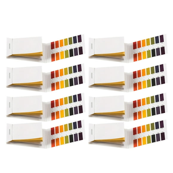 EeaseMX 8 juegos de papel de prueba de pH preciso 1-14, papel de prueba preciso, papel de prueba ácido-base práctico (80 piezas/juego)