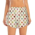 thumbnail image 2 of Picia Heart Polka Dot Pattern Women's 2 in 1 Athletic Running Shorts High Waisted Workout Casual Gym Sweat Shorts with Comfy Liner Zipper Pockets-XX-Large, 2 of 9