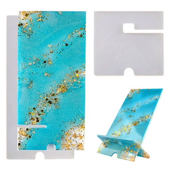 Mobile Phone Stand Resin Mold,Silicone Epoxy Casting Moulds Epoxy Casting Moulds for DIY Craft Cell Phone Bracket Silicone Mold