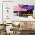thumbnail image 4 of Elephant Stock Idyllic Lake Tahoe Wall Art - Horizontal Multi Panel Canvas - Living Room Wall Decor - Nature Multi Panel - Green And Pink Decor - 30" x 18", 4 of 4