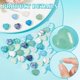 thumbnail image 5 of 50 cuentas de piedras preciosas de corazón de 10 mm, 10 estilos, cuentas de piedra natural, cuentas de cuarzo rosa, cuentas espaciadoras para pulseras, collares y bisutería navideña., 5 of 6