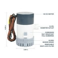 thumbnail image 2 of D DRIFT ALL THINGS WATER Non-Automatic 600GPH Submersible Boat Bilge Pump, 2 of 15