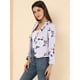 thumbnail image 4 of INSPIRE CHIC Chaqueta abierta de la chaqueta del traje de la cosecha del trabajo de la oficina del frente de las mujeres Morado-Floral L, 4 of 6