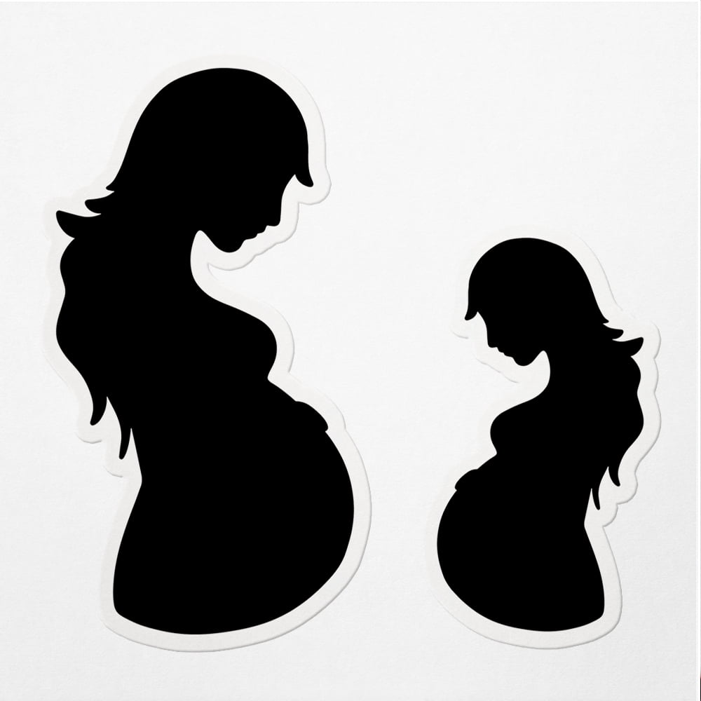Vinyl Stickers Decals Of Pregnant Illustration Waterproof Apply On