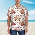 thumbnail image 2 of Fuzoiu Watercolor Fall Print Hawaiian Shirt for Men, Summer Beach Casual Short Sleeve Button Down Shirts, Men’s Beach Summer Shirts with Pocket,3X-Large, 2 of 7