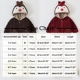 thumbnail image 3 of Cowsor Baby Kids Sherpa Jacket with Zipper, Cotton-Lined Fuzzy Outerwear Coat for Infant Toddler, 3 of 7