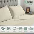 thumbnail image 2 of Tencel Split Cal King Sheet Sets for Adjustable Bed - 100% Eucalyptus Tencel Lyocell Sheets Sets - 5 Piece Split California King Sheets for adjustable Beds Tencel - Supersoft - Moisture Wicking(Ivory), 2 of 9