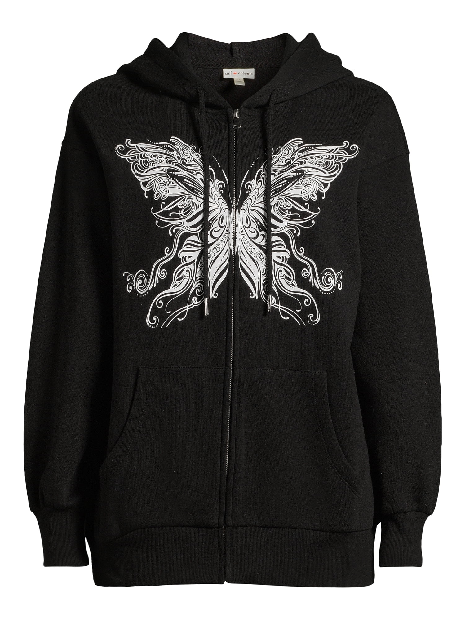 Self Esteem Juniors Graphic Zip Hoodie Sweatshirt, Sizes S-XL