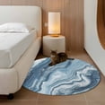 thumbnail image 3 of Blue Marble Round Area Rug 4 FT, Non Slip Indoor Outdoor Rug, Abstract Ink Painting Art Modern Washable Soft Circular Carpet Non-Shedding Floor Mat for Coffee Table Nursery Foyer Balcony, 3 of 8