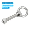 thumbnail image 4 of Uxcell M14 x 70mm Lifting Shoulder Eye Bolt Stainless Steel Lifting Ring Threaded Eyebolt with Nuts and Washers 2Pcs, 4 of 6