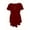 Red, variant on MORTTIC Women's Solid Color Button Front Tunic Top, Casual Loose Fit Crew Neck Summer Blouse T-Shirt, White, S