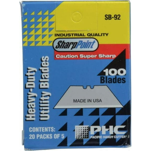 Pacific Handy Cutter Utility Blade,2-3/8" L,1/32" W,PK100 SB92