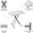 thumbnail image 3 of VINGLI Small Adjustable Folding Table, 13.8 in-28 in Height Personal Laptop TV Tray, HDPE Plastic Top with Steel Frame, 30 inch, White, 3 of 8