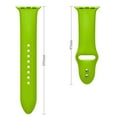thumbnail image 3 of Apple Watch Soft Silicone Replacement Bands 40mm with Full Body Clear Hard Case Screen Protector Dual Locking Stud Wristband for iWatch Apple Watch Series 4 - green, 3 of 5