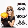thumbnail image 1 of Xihbxyly Máscara de Mascarada, Diseño de Araña Negra, Cinta Ajustable, Elegante Material de Encaje, Ajuste Cómodo, Accesorio para Fiestas de Disfraces, Cosplay de Halloween, Cinta de 45 Cm de Largo., 1 of 7