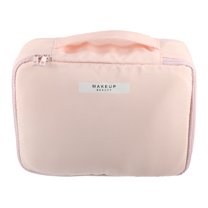 Unique Bargains 1 Pcs Makeup Bag Cosmetic Travel Bag Case Large Makeup Bag Make Up Brush Organizer Bag for Women Pink
