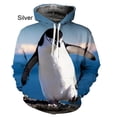 thumbnail image 2 of Sudadera con capucha con estampado de pingüino en 3D, sudadera con capucha con gráfico de animales, sudadera de moda para niños, sudaderas divertidas, ropa Harajuku, sudadera con capucha, 2 of 5