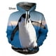 thumbnail image 2 of Sudadera con capucha con estampado de pingüino en 3D, sudadera con capucha con gráfico de animales, sudadera de moda para niños, sudaderas divertidas, ropa Harajuku, sudadera con capucha, 2 of 5