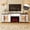104'' White Brown ( Single Color Fireplace Insert), variant on HUJAUU 104" Electric Fireplace TV Stand with 30″ Fireplace, LED Entertainment Center w/ Type C-B, Adjustable Shelve, Fireplace Screen, White Brown