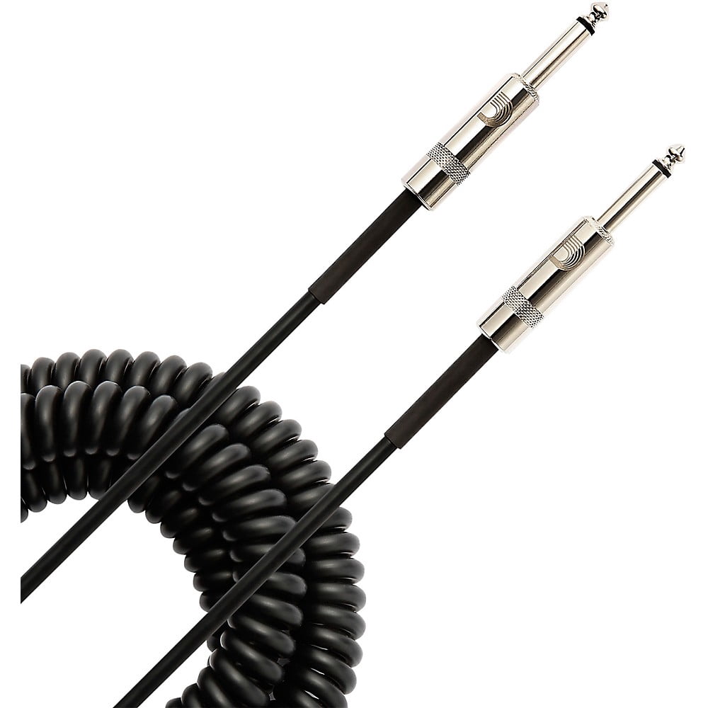 D'Addario Coiled Instrument Cable 30 ft. Black