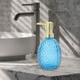 thumbnail image 6 of Unique Bargains 1 Pc Reusable Pineapple-shaped Soap Dispenser 11.84oz Blue Gold Tone, 6 of 6