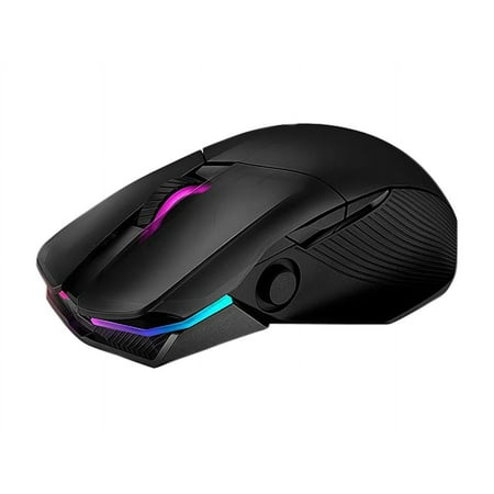 ASUS - ROG Chakram Bluetooth Optical Gaming Right-Handed Mouse with Aura Sync lighting - Translucent Black