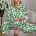 thumbnail image 6 of Honeii Dinosaurs on Roller Skater print Women's Pajama Sets Long Sleeve Button Down Sleepwear Nightwear Soft Pjs Lounge Sets-XX-Large, 6 of 7