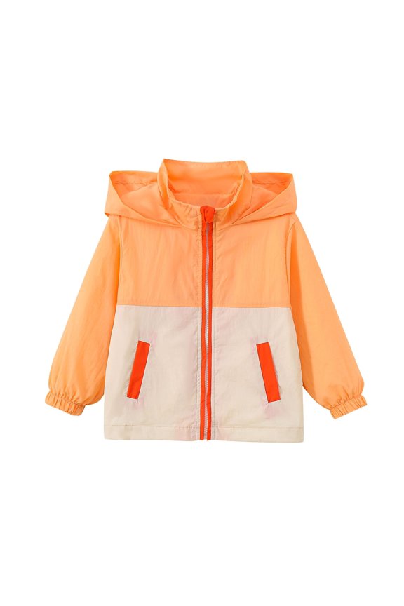 Toddler Baby Boys Girls Jackets Casual Hooded Zip up Spring Coat Lightweight Outerwear with Pockets