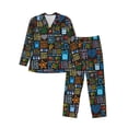 thumbnail image 1 of Balery Happy Father Day Pijama para Hombre de Dos Piezas con Manga Larga, Conjunto de Dormir y Descanso Suave con Bolsillos-Medium, 1 of 7