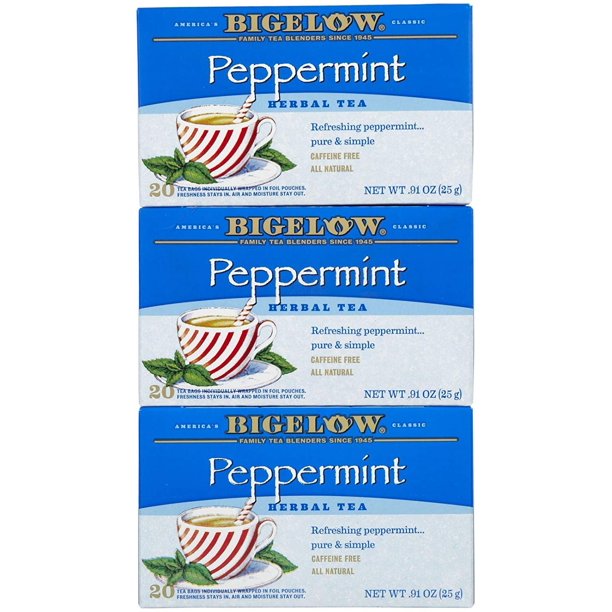 Bigelow Tea, 20 Bags Purely Peppermint (3 Pack)
