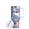thumbnail image 2 of 40 oz Insulated Stainless Steel Tumbler Double Wall Stainless Steel Tumbler with 2-Way Drinking Cute Animals in The Snow, 2 of 9