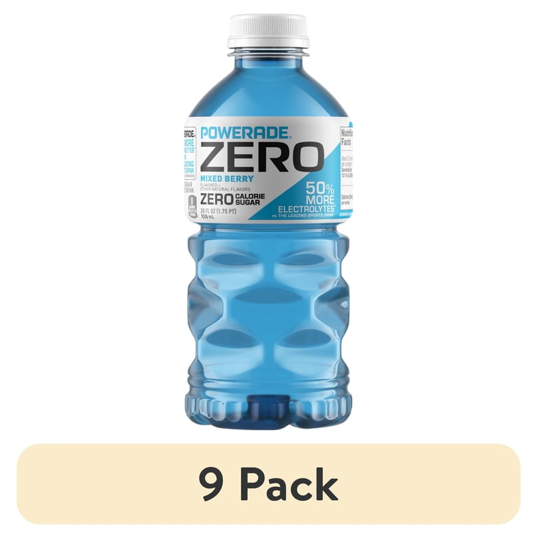 POWERADE Zero Sugar Mixed Berry, 28 fl oz Bottles, 9 Pack photo 1