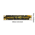 thumbnail image 6 of Cheers to 40 Years Gold Celebration Backdrop Stars Balloon Banner Party Background Decorations Milestone Anniversary Event Supplies, 6 of 7