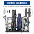 thumbnail image 4 of Mythinglogic Golf Storage Garage Organizer, Steel Golf Bag Storage Stand and Other Golfing Equipment Rack, 4 of 8