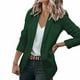 thumbnail image 1 of Gibobby Blazer mujer casual Chaquetas blazer para mujer de negocios casual de moda color sólido manga larga estilo solapa chamarra pequeña(Verde,G), 1 of 3