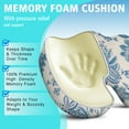 thumbnail image 5 of Premium Floral Pattern Memory Foam Seat Cushion Ergonomic Chair Pad for Office Chair, Car, Airplane & Bleachers Sciatica, Tailbone Hip & Back Pain Relief - Chair Cushion for Long Office Workers., 5 of 5