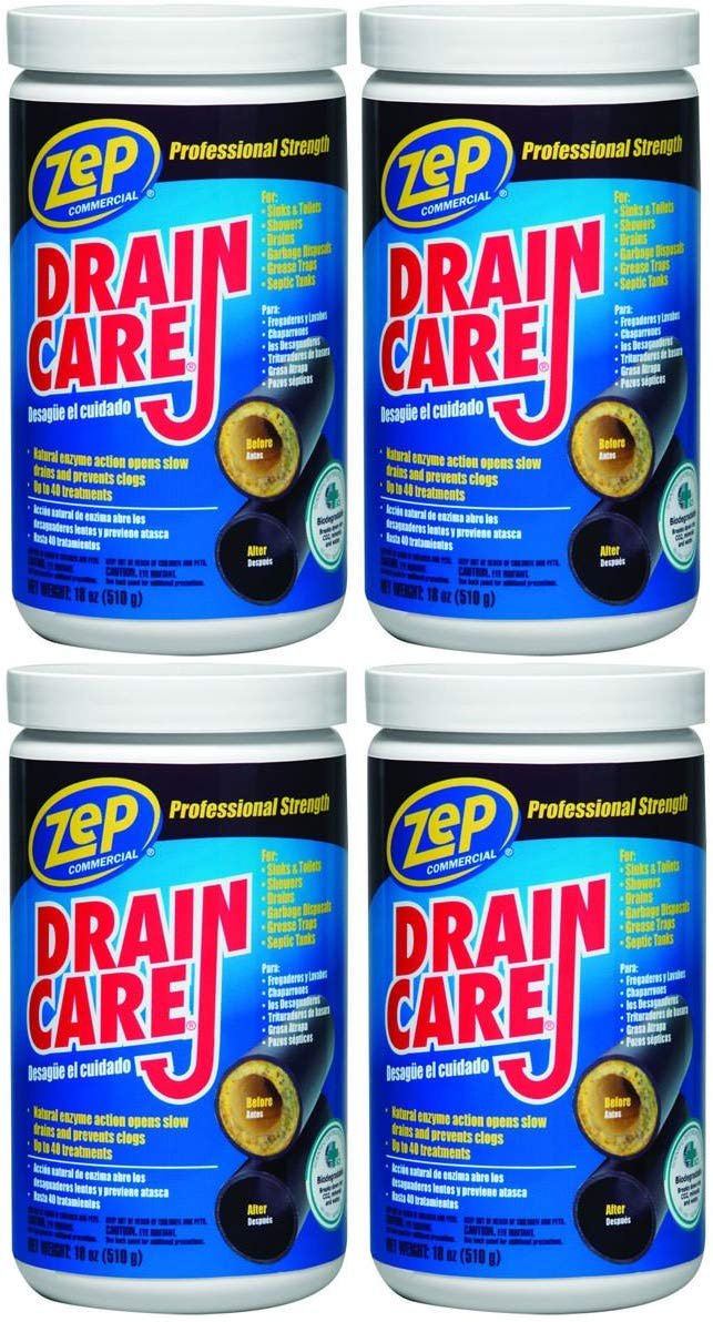 Zep Drain Care (18 oz/510 g), 4 Pack