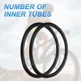 thumbnail image 3 of Tubo interior de 24" ancho que se adapta a 1.5 de goma para bicicleta con válvula estándar de 32 mm para MTB y bicicleta de montaña, 3 of 7