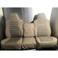 thumbnail image 2 of F58 2002-2010 Ford F250-F550 Super Duty Front 40/20/40 Split Bench Seat with Molded Headrests and Opening Center Console in Beige Leatherette, 2 of 3