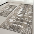 thumbnail image 4 of MeyJey Farmhouse Kitchen Rug Set of 2, Non-Slip Anti-Fatigue Waterproof Cushioned Mat for Kitchen, Dining & Laundry Room, 20"x31.5"+20"x59" Brown, 4 of 13