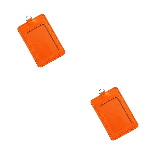 Sidaley 10 Uds. De tarjeteros de identificación, carcasa protectora para oficina, funda para tarjetas de autobús, Vertical/naranja Vertical/Naranja 2piezas