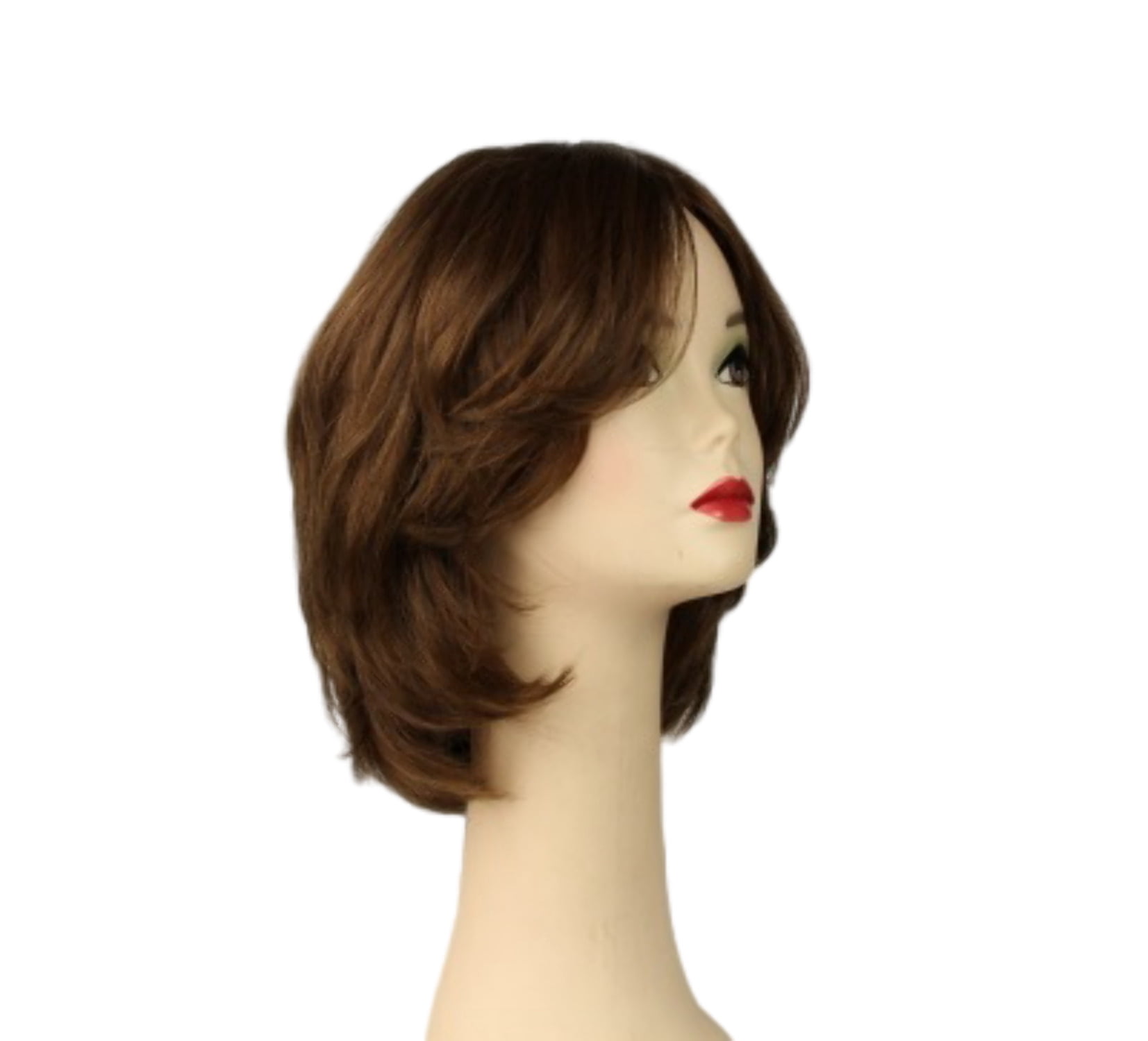 European Human Hair Freeda Wig Regina Light Brown Multi-Directional Skin Top Size L