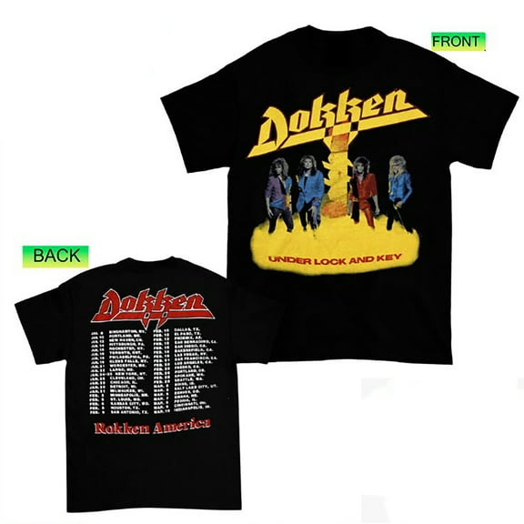 Dokken T-Shirt, Dokken Under Lock And Key Tour 1985 Unisex